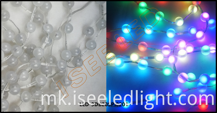 2cm 3D led ball rgb SPI1903 2 led details